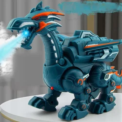 Simulation de dinosaure bionique pour enfant, jouet de divertissement électrique, pulvérisation d'eau, lumière fraîche 