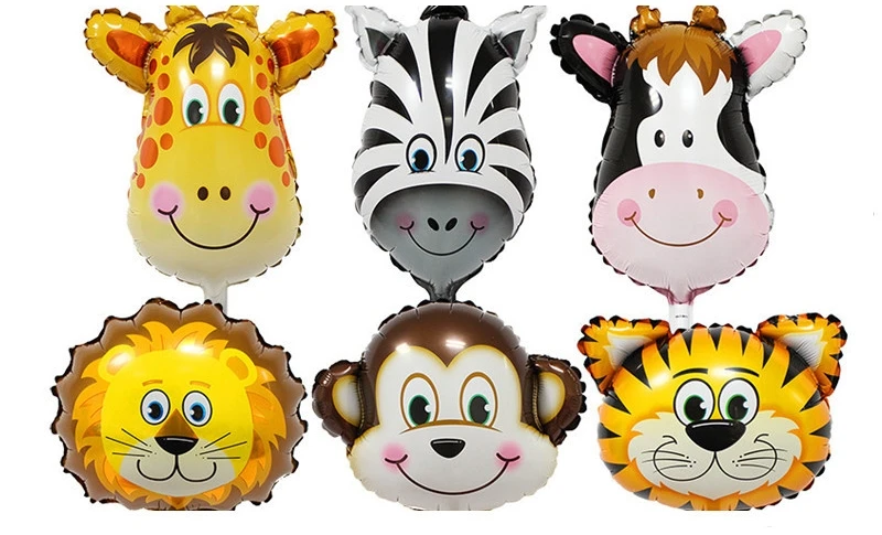 6pcs mini Симба Король Лев одноразовые вечерние наборы посуды животные фольги шары лес Джунгли/сафари зоопарк День рождения украшения Дети - Цвет: 6pcs mini