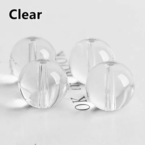 둥근 광택 크리스탈 유리, 4mm, 6mm, 8mm, 10mm, 12mm, 14mm 루즈 비즈, 쥬얼리 제작 DIY 공예 결과물, 도매 로트 5