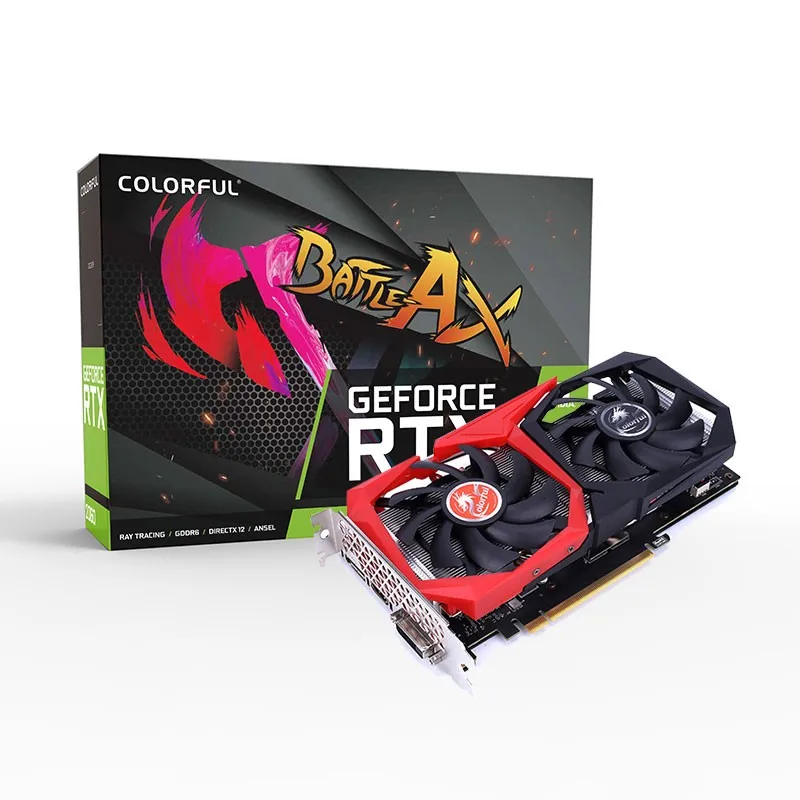 Цветная видеокарта GeForce RTX 2060 SuperGPU iGame Vulcan X OC PC Desktop 6 ГБ GDDR6 TU106 200A 3 0 бит ()