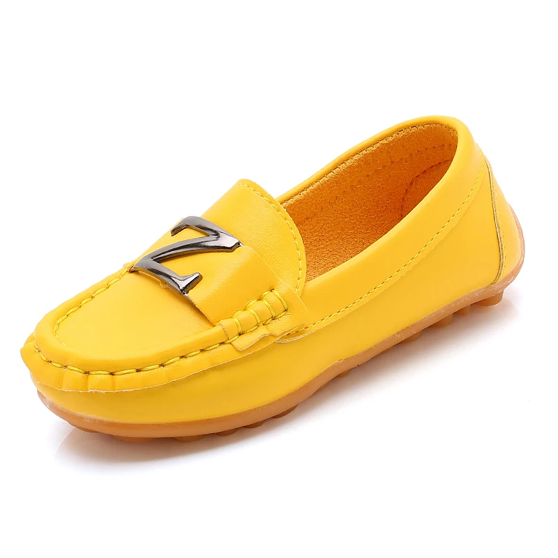 Sandal for girl Baby Boys Leather Shoes Children Loafers Slip-on Soft Leather Kids Flats Fashion Letter Design Candy  For Toddlers Big Boys leather girl in boots Children's Shoes