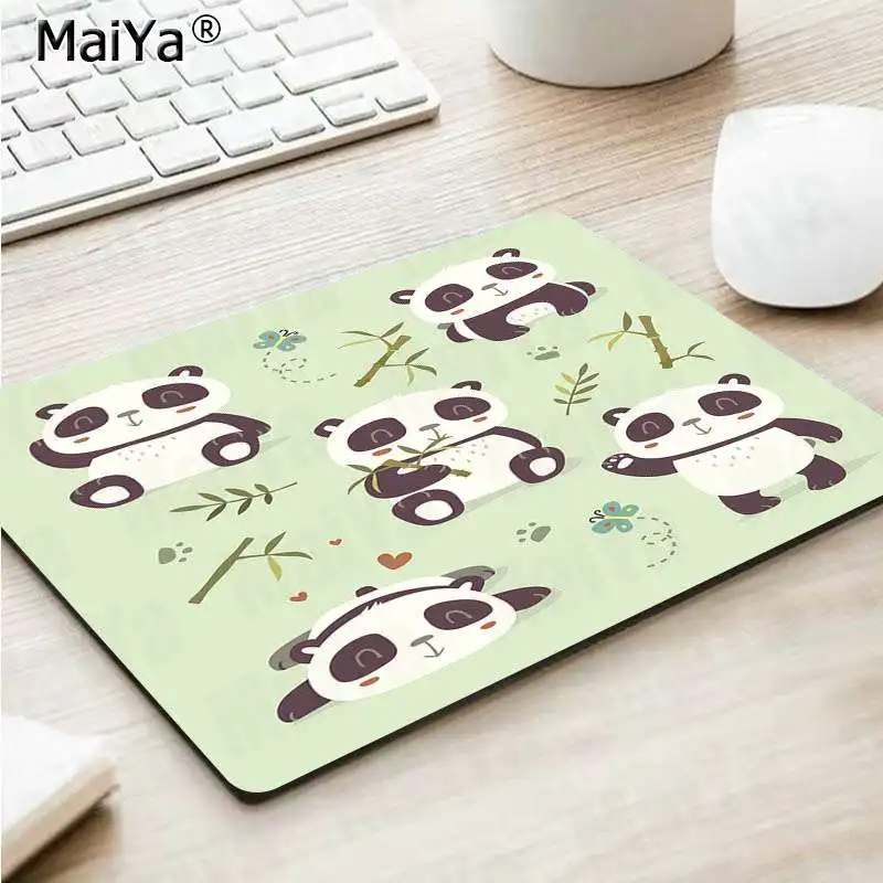 MaiYa Panda так мило DIY дизайн игровой с узором коврик для мыши резиновый ПК компьютерный игровой коврик для мыши