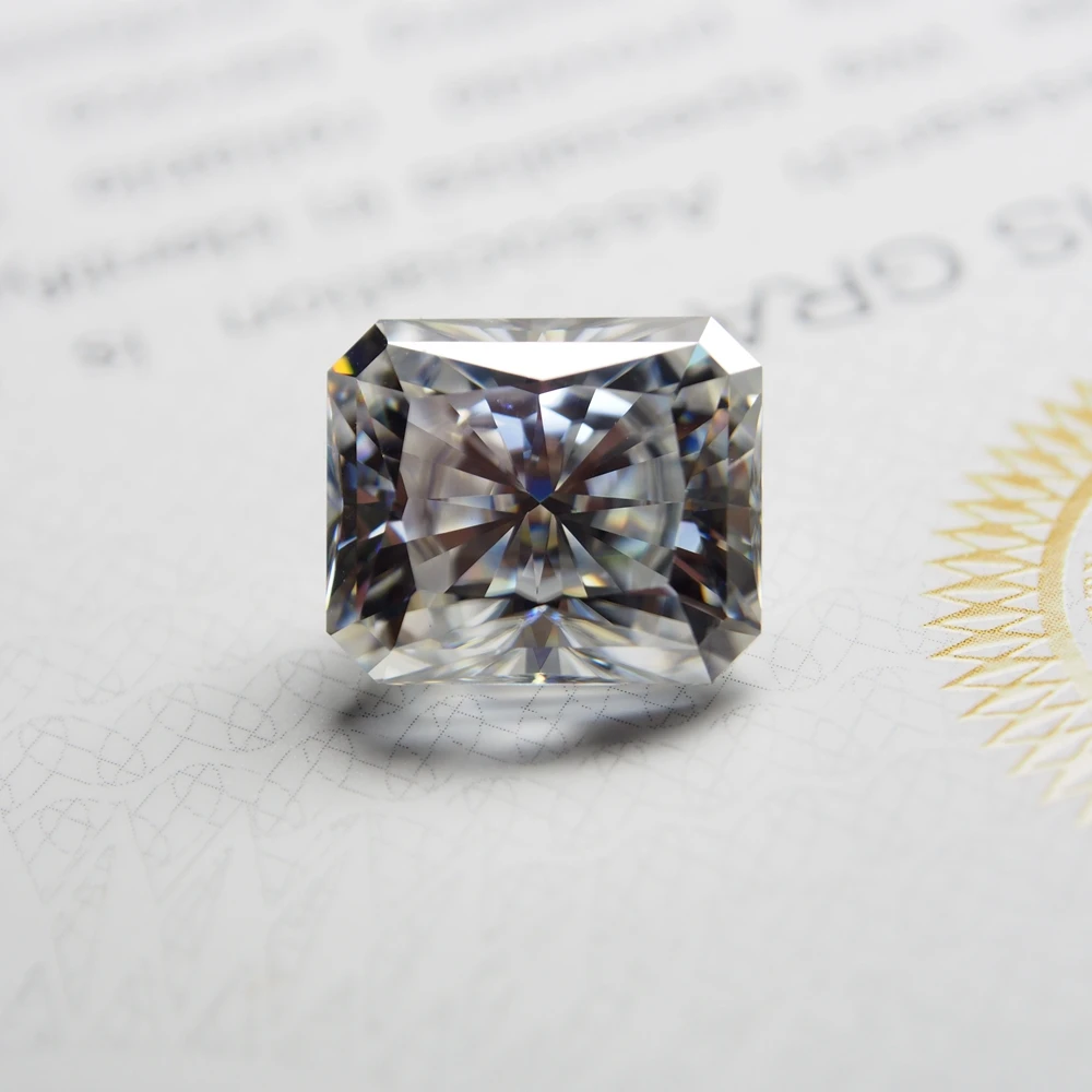 1.7 Carat White D VVS Radiant Cut 6x9mm GRA Synthetic Moissanite Diamond Fashion Jewelry Gemstone
