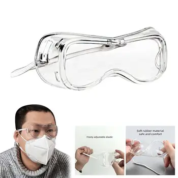 

Adjustable Workplace Face Masks Safety Goggles Eyes Protection Clear Glasses Wind and Dust Anti Sand Anti-fog Protective Glasses