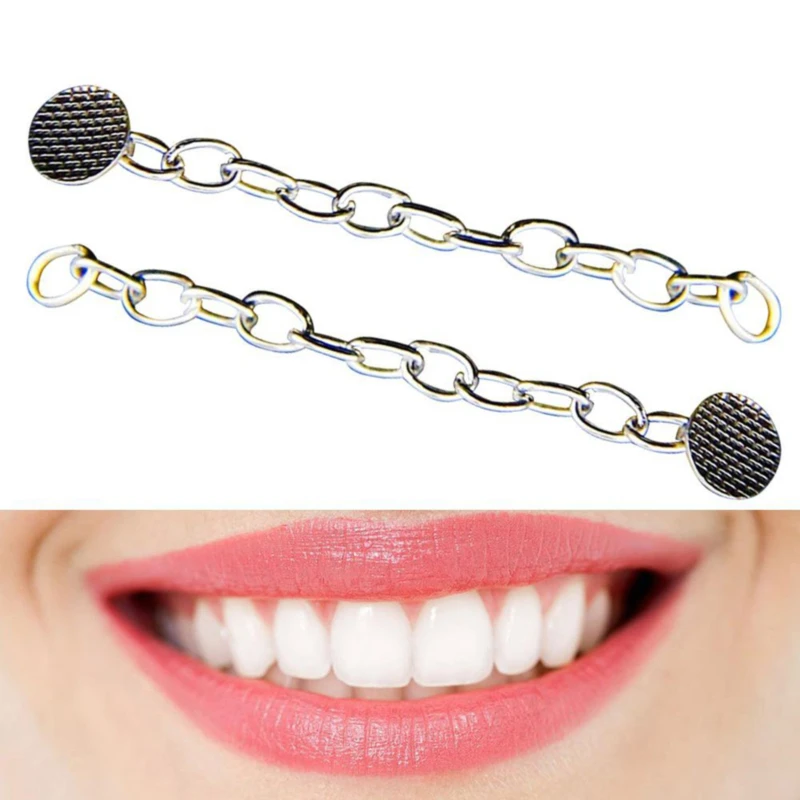 Denxy Orthodontic Lingual Button with Chain Dental Lingual Traction