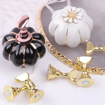 

1set Magnetic Nail Holder Practice 1pcs Pumpkin +6PCS Tips Display Stand Base For Trainning False Nail Tips Holder Showing Shelf