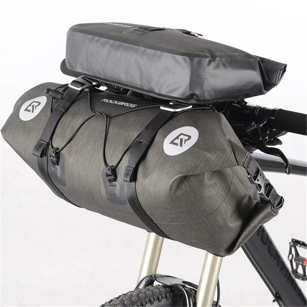20 L Combo ROCKBROS 14-15L/5-6L велосипедная Передняя сумка Водонепроницаемая передняя трубка велосипедная сумка на руль MTB велосипедная передняя рама сумка Аксессуары для велосипеда - Цвет: 20 L Combo