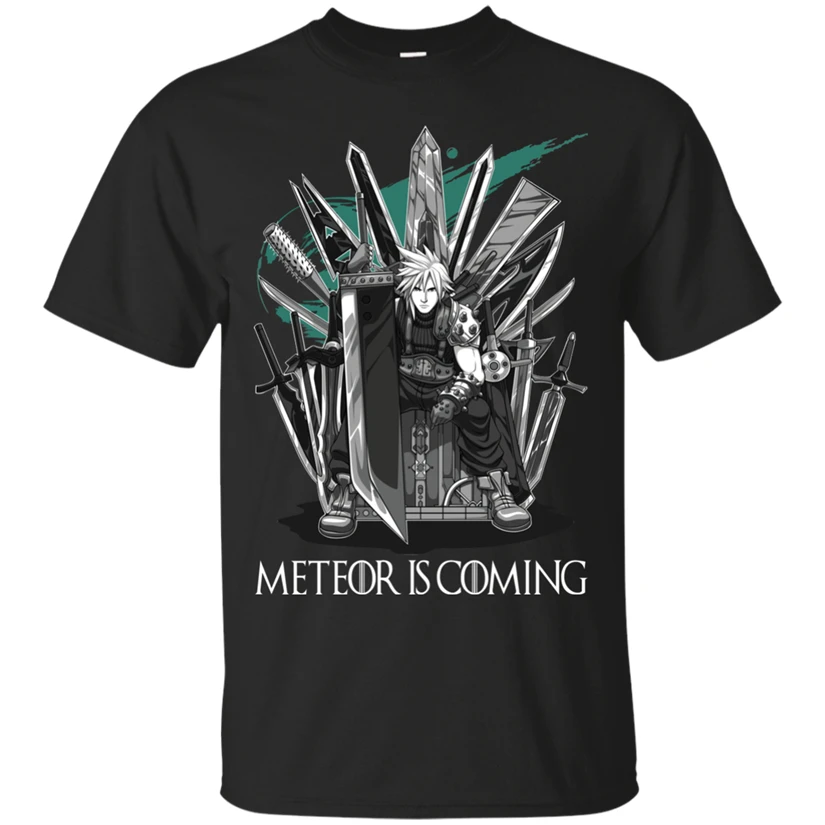 Final Fantasy Vii Meteor Is Coming Game Of Thrones пародия черная футболка S-3Xl цветная |