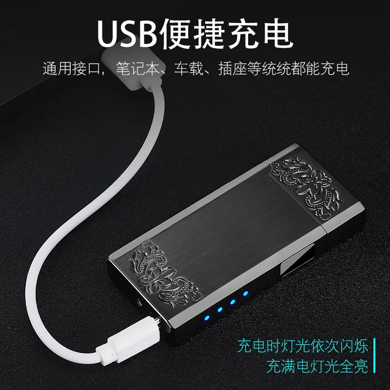 Двойной дуговой плазменный USB Зажигалка для курения Светодиодный дисплей питания Электрические перезаряжаемые зажигалки, сигареты гаджеты для мужчин aansteker