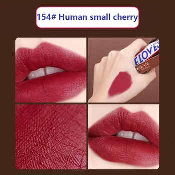

SHELOVES Liquid Lipstick Chocolate Velvet Matte Lip Gloss Long-lasting Non-fading Waterproof Red Sexy Lip Makeup TSLM2