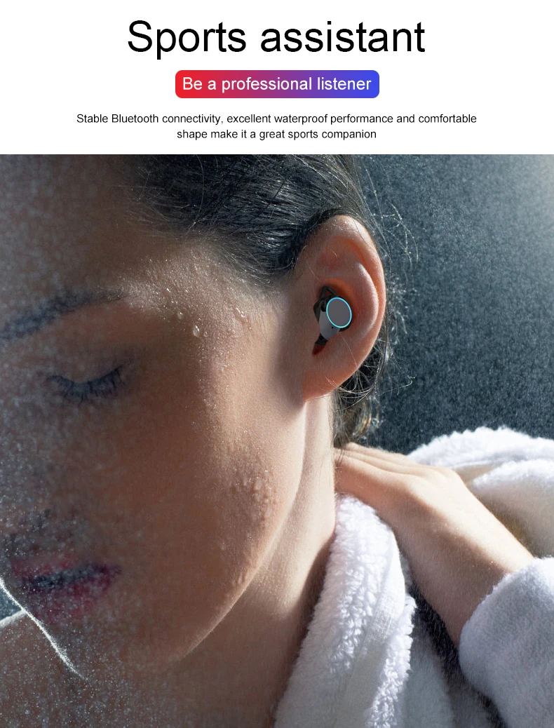 G02 TWS 5.0 Bluetooth Earphone 9D Stereo Wireless Earphones IPX7 Waterproof Headset 3300mAh LED Smart Power Bank Phone Holder