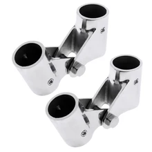 2 шт. 316 нержавеющая сталь лодка Бимини Топы/поручни фитинги Складной поворотный трубчатый соединитель 26 мм