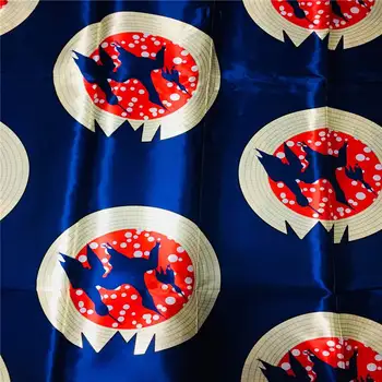 

Best quality silk wax African fabric ribbon silk soft material hot sale african silk wax fabrics for party 2yards ! L71356