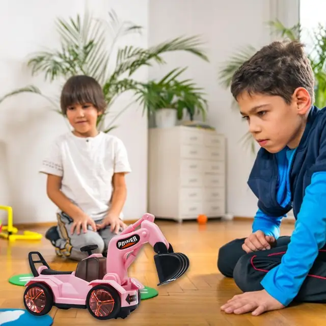 Children's Excavator Toy Music Light Engineering Vehicle Toy Electric Toy Car For Girls Boy Outdoor Fun Kids Toys 5