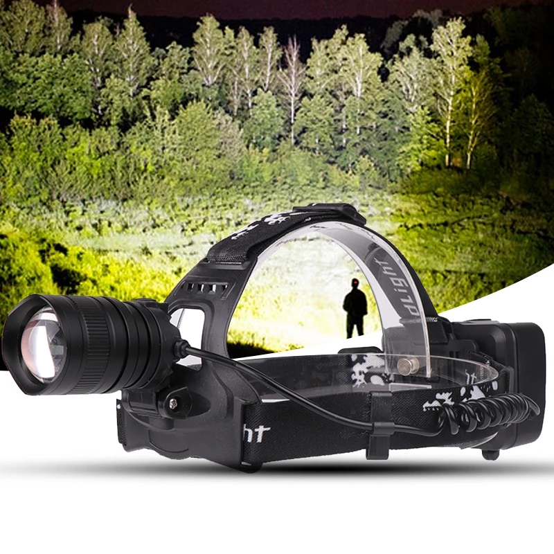 

Litwod Z40 New XLamp XHP70 LED headlamp Powerful headlight zoom lens 18650 rechargeable battery head flashlight lamp torch