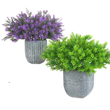 Artificial Flowers UV Resistant Fake Flowers Decorative Plastic Plants for Home Office Party