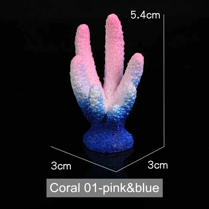 Красочный Милый Искусственный аквариум Коралл растение украшение мини коралловый камень ремесла Ландшафтный орнамент для аквариума сад - Цвет: 01