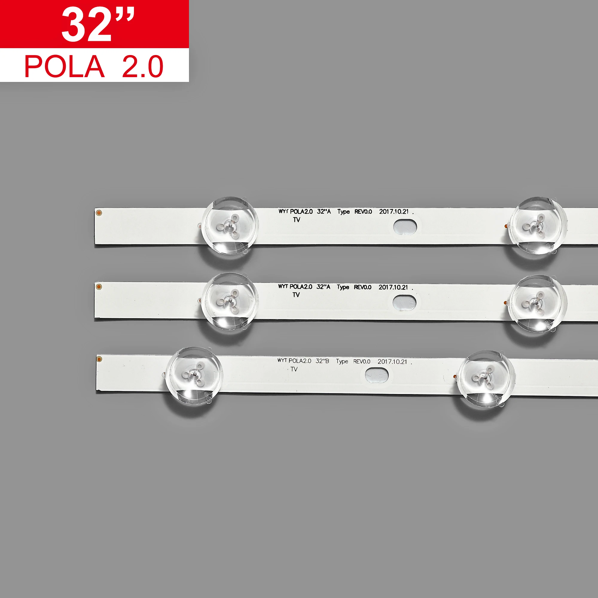 ( ŰƮ) 3 PCS 6/7LED 590mm LED Ʈ Ʈ ü, LIG 32LN5100 32LN545B Innotek POLA2.0 32 ġ A B  HC320DXN