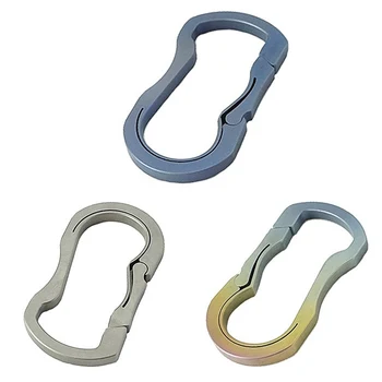 

Outdoor Camping Quickdraw Carabiner Titanium Alloy Keychain Hanging Buckle Snap Hook For Climbing Fishing EDC Backpack Buckle