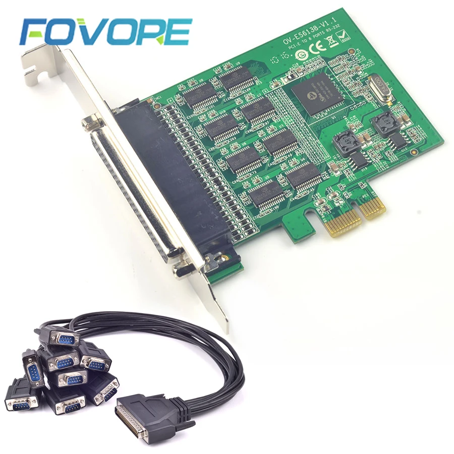 High Quality 8port Rs232 Pci Express Serial Card Pcie To Db9 Rs232