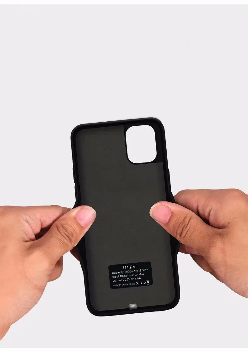 Чехол для зарядного устройства для iPhone 5, 6, 6s, 7, 8 Plus, X, XS, Max, XR, 11 Pro, Max,, чехол для аккумулятора, тонкий, 4000-8000 мА/ч, внешний аккумулятор