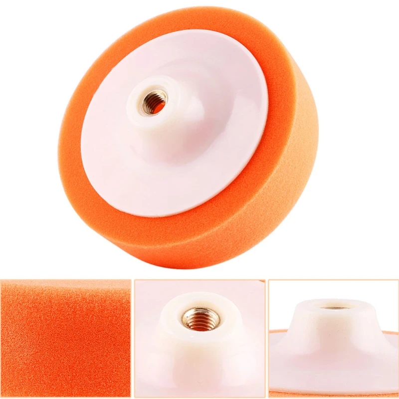 6 Inch 15cm Auto Car Polishing ing Polishing Pad Sponge Wheel Waxing Orange N84F