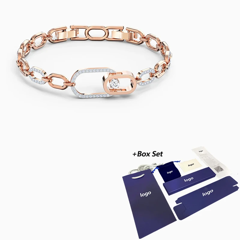 

2020 Trend SWA New SPARKLING DANCE NORTH Bracelet Exquisite Dynamism Crystal Oval Buckle Decoration Women Romantic Jewelry Gift