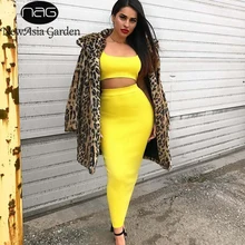 NewAsia Ribbed Knit 2 Piece Set Women Sexy Crop Top Midi Skirt Set Bodycon Party Two Piece Set Neon Matching Sets Club Outfits NewAsia Ribbed Knit 2 Piece Set Women Sexy Crop Top Midi Skirt Set Bodycon Party Two Piece Set Neon Matching Sets Club Outfits