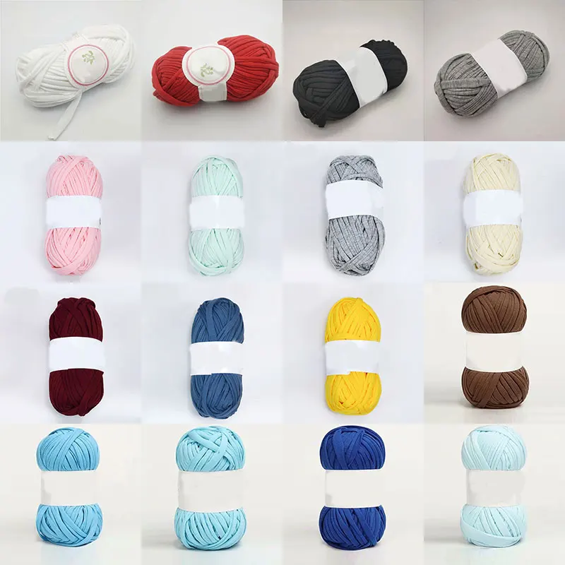 Solid Soft Crochet Yarn Knitting Cloth Thread DIY Crafts Cotton Yarn Knitting Carpet Handbag Hands Knitting High Quality