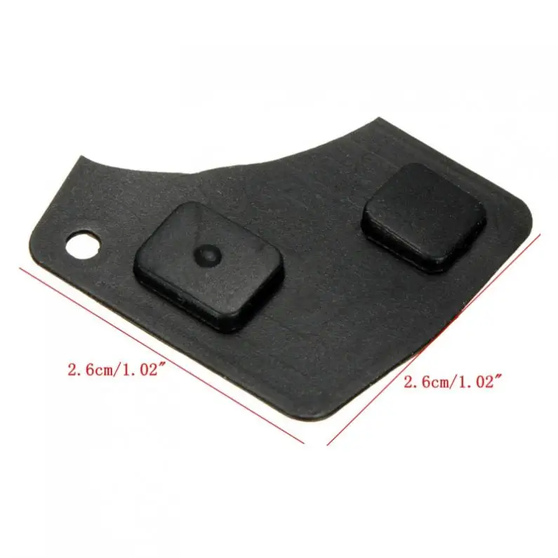 

2 Button Black Car Key Leather Remote Key Accesso Fob Repair Kit Switch Rubber Pad For Toyota