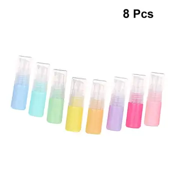

8Pcs 10ml Mix Colorful Refillable Portable Mini Empty Cosmetic Container Perfume Sub Bottle Press Bottle For Lotion Shampoo Bath