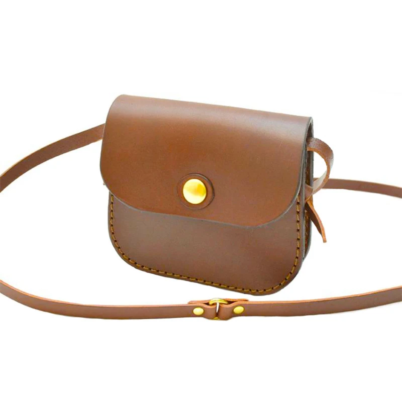 DIY Leather Craft Small Shoulder Bag 500gsm Kraft Paper Cardboard Sewing Pattern 13x10x4cm