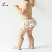 Pudcoco/брендовые штаны с оборками для новорожденных, трусики для маленьких девочек, нижнее белье кружевные штаны с рюшами, трусики для подгузников для детей 0-24 месяцев