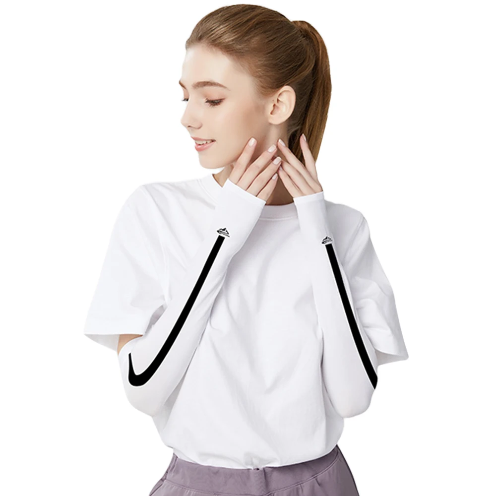 Ледяной шелк рука SleevesBreathable Солнцезащитная запонка унисекс лето езда крутые нарукавники Спорт на открытом воздухе бег рука УФ Защита Крышка