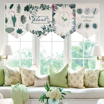 

Nordic Green Plant Door Curtain Window Decoration Curtain Kitchen Partition Decoration Partition Curtain