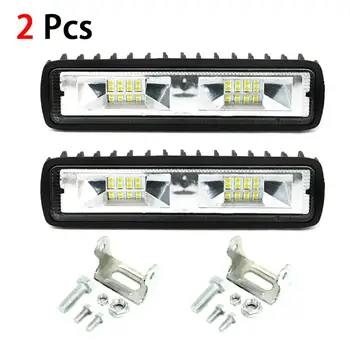 

2pcs 12V 16LED Work Light Bulb Led Fog Lights Bar Waterproof Super Bright Spot Beam Work Lamp Flood Fog Road Boat Driving light