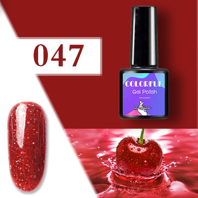 047 Lghzlink 7,5 мл Гель-лак для ногтей Vernis/УФ полуперманентный светодиодный гель для наращивания ногтей голографический Гель-лак для ногтей Gellack Nails Art - Цвет: 047
