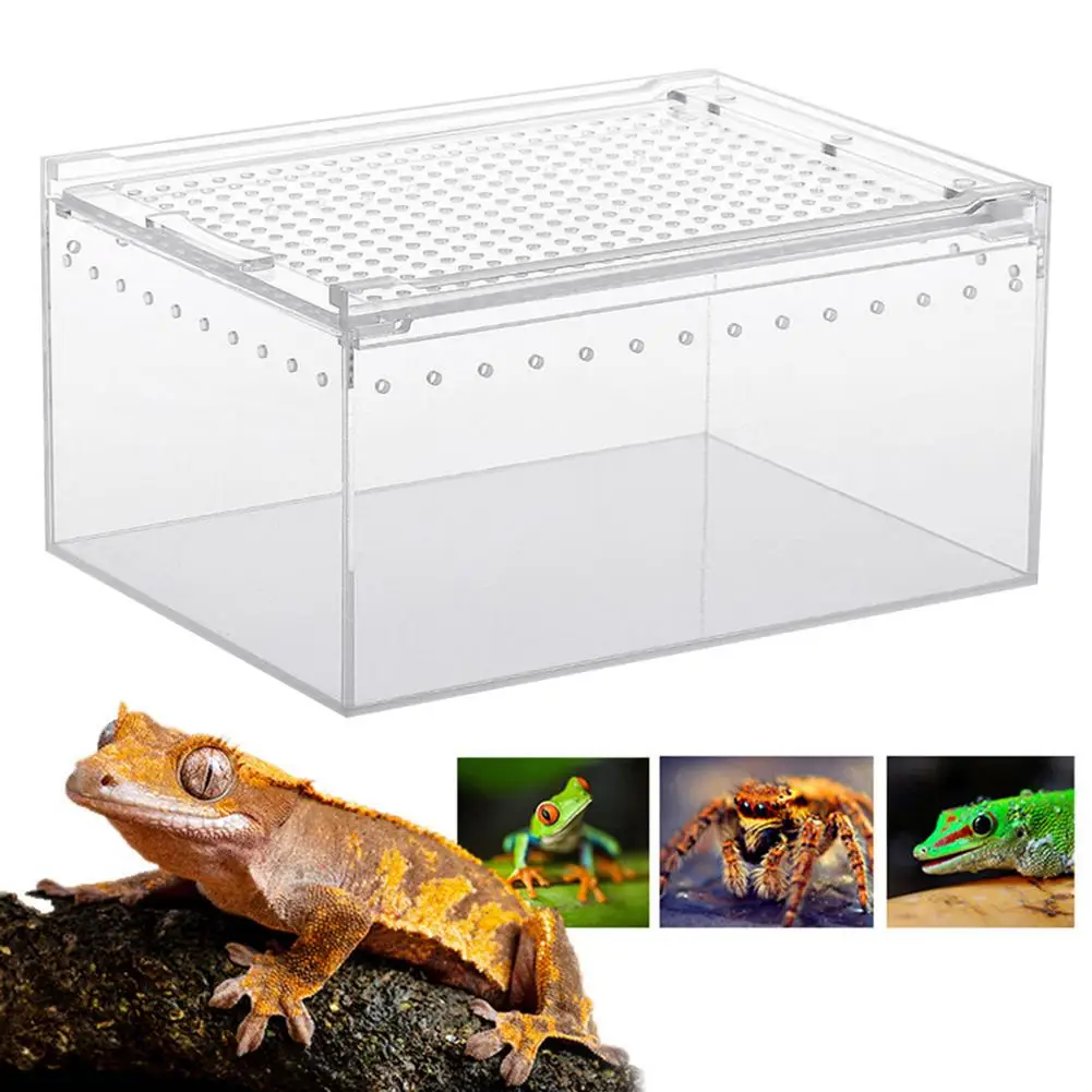 Title 3, Transparent Reptile Breeding Box Acrylic Slidin...