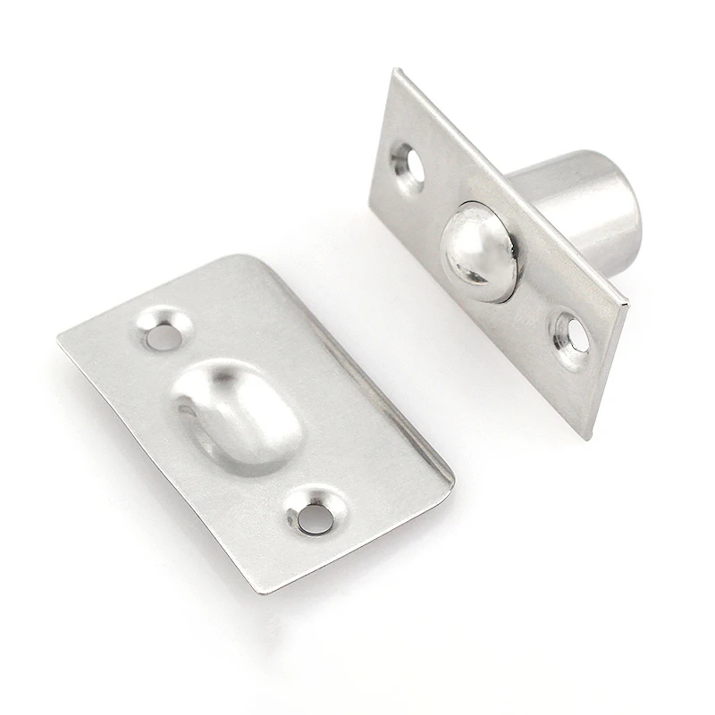 1 PCS Stainless Steel Hot Strike Plate Closet Door Ball Catch Latch Catcher for wood door KTV