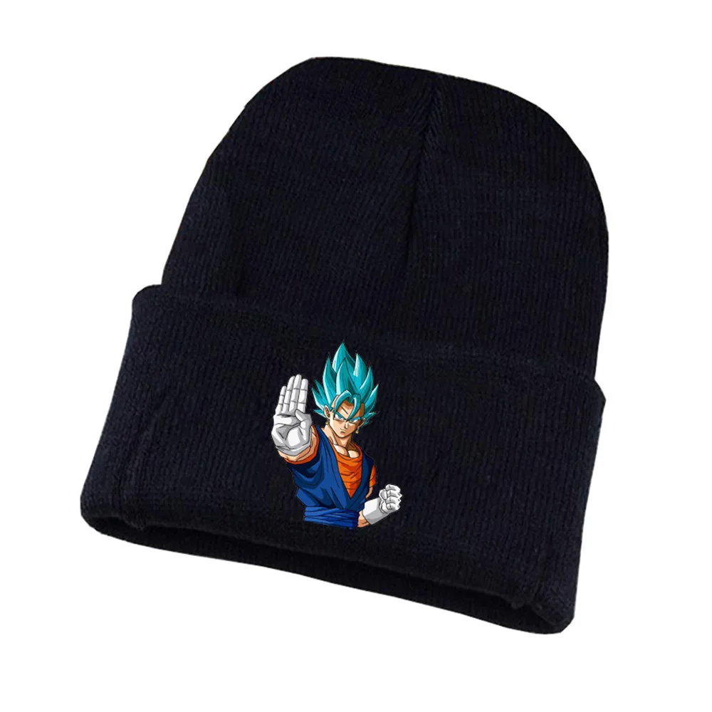 Аниме Dragon Ball Z вязаная шапка для косплея унисекс с принтом для Взрослых Повседневная хлопковая шапка для подростков зимняя вязаная шапка - Цвет: 58