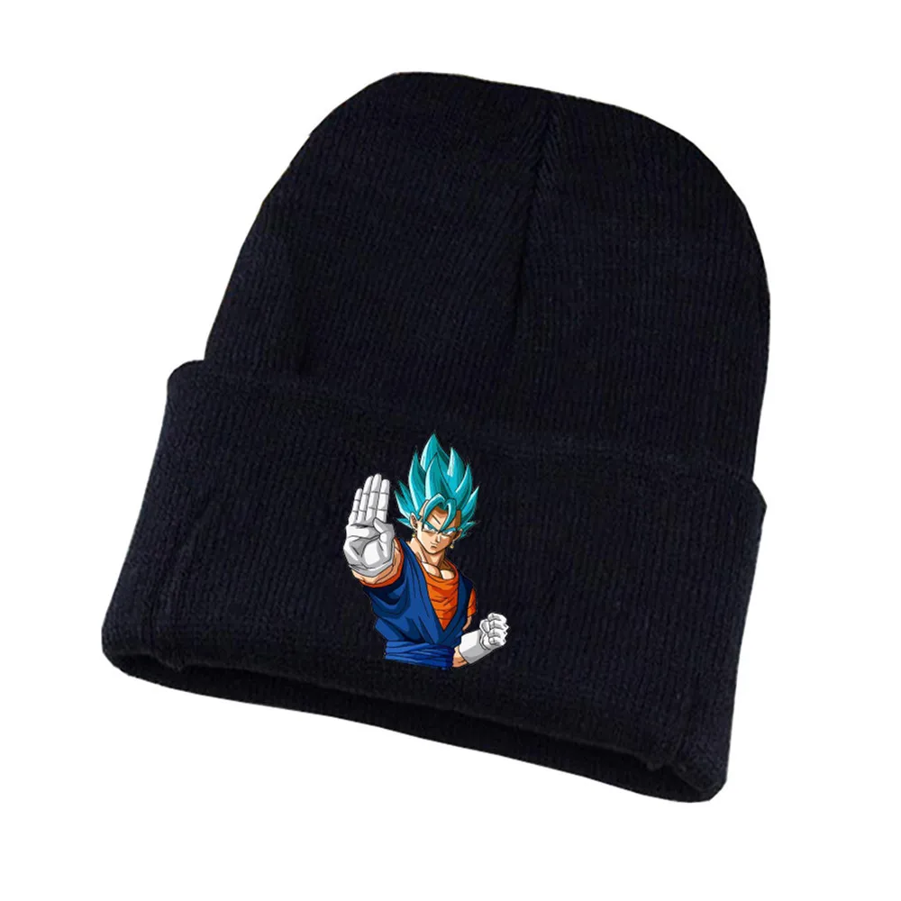58 Аниме Dragon Ball Z вязаная шапка для косплея унисекс с принтом для Взрослых Повседневная хлопковая шапка для подростков зимняя вязаная шапка - Цвет: 58