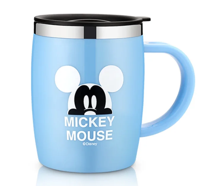 400 мл disney Микки и Минни Маус мультфильм стакана воды с ручка для крышки 316 Нержавеющая сталь Кофе кружка домашнего офиса молоко посуда для напитков подарки - Цвет: 15