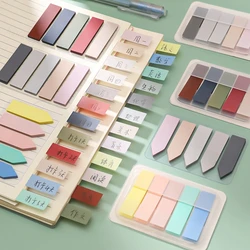 Haile – autocollants Morandi fluorescents en PET, 100 pièces/ensemble, étiquettes autocollantes, pour planificateur, Message, mémo, onglets, marqueurs de Page 