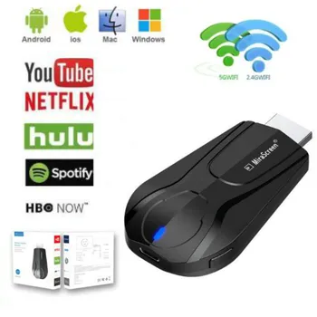 

Mirascreen Wireless TV stick Miracast Airplay Receiver 5G 2.4G Wifi Dongle Mirror Screen cast pusher Anycast MirrorScreen