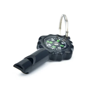 

2019 2 in 1 Emergency Survival Whistle Compass Multifunctional Key Ring EDC Tool For Whistle With Compass Outdoor Hiking Camping