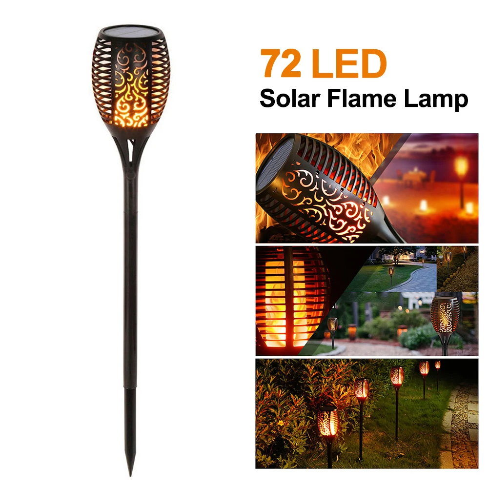96 Led Solar Flame Lamp IP65 Waterproof For Garden Landscape Decor Garden Lawn Torch Light Landscape Lights 1/2/3/4Pcs - Испускаемый цвет: 1pcs 72 LED