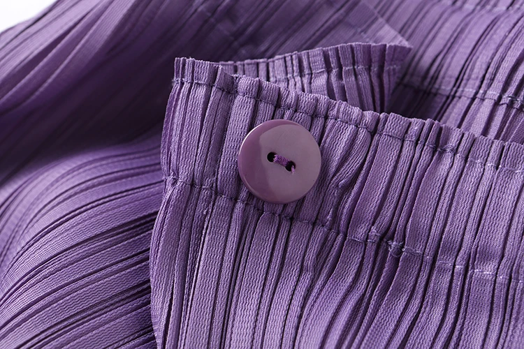 Горячая miyake Твердые Плиссированные повседневные брюки прямые брюки lenghth брюки
