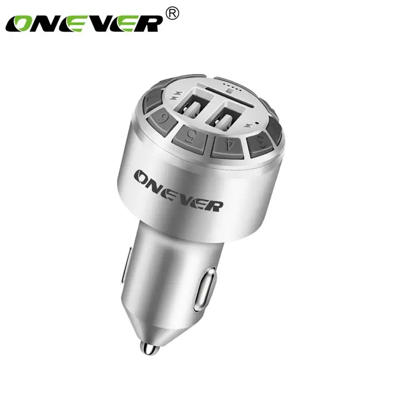 ONEVER автомобильный fm-передатчик Bluetooth Hands Free Комплект музыкальный плеер модулятор DC 12-24V 3.1A двойной зарядное устройство usb