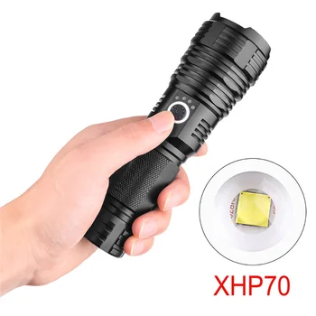 

XHP70 Powerful LED Flashlight USB Charging With Charging Display Waterproof