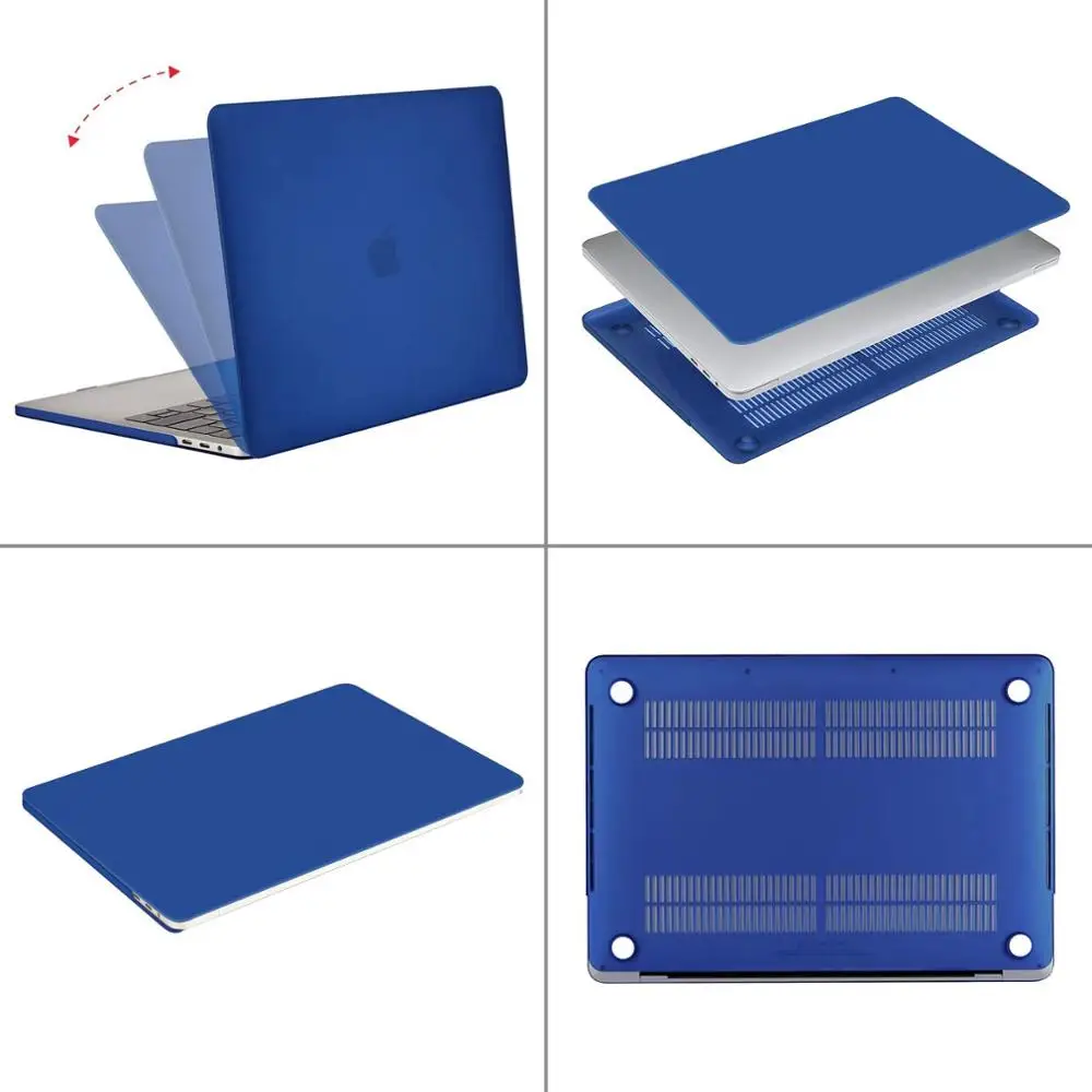 Matte Royal Blue Чехол MOSISO Crystal для ноутбука MacBook Touch ID A1932 чехол для Macbook Air 13 A1466 A1369 Pro 13 15 Touch Bar A2159 A1990 - Цвет: Matte Royal Blue